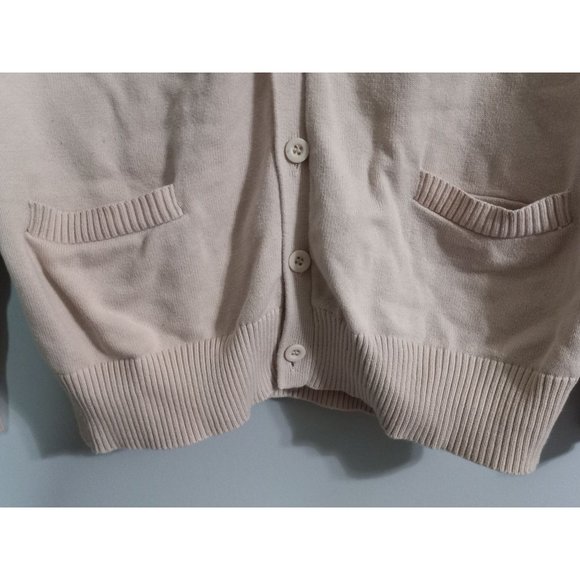 Campure XXL Beige Casual Comfort Button Down Cardigan Boho Minimalist Sweater - Picture 3 of 4